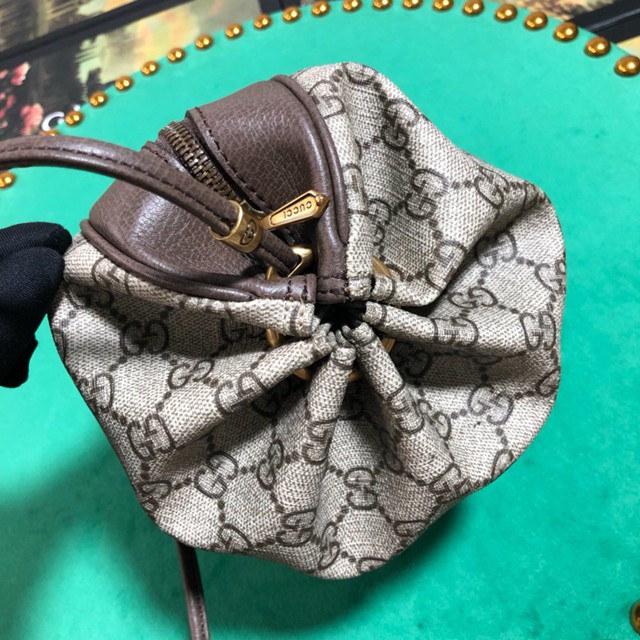 Gucci女包 564582 古馳新款女包 Gucci織帶和蝴蝶圖案迷你GG手袋 Gucci斜挎包  gqy1082